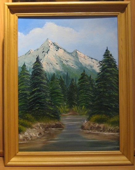 Осень, 15х30, масло, оргалит Пейзаж, 30х40, масло, оргалит Ромашки, 30х40, оргалит, масло Гибискус,... - 2