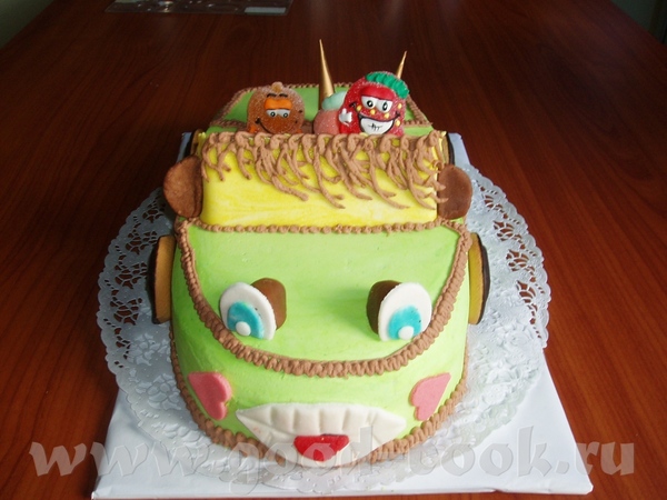 вот мой шахматный торт с шоколадными кубиками - 2