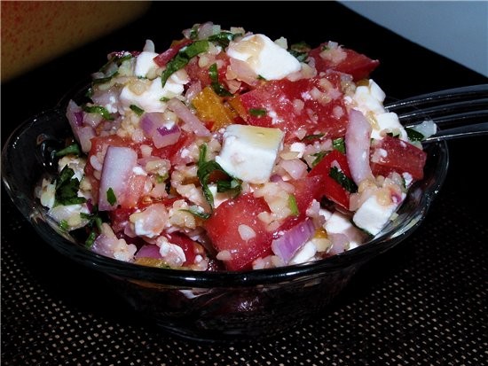 Овощной салат с бургулем и сыром Салат из моркови по-корейски