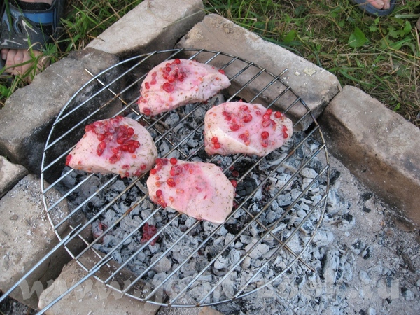 Девочки и мальчики, а ещё угощу вас мяском с дачи СВИНИНА маринованная в красной смородине (барбекю...