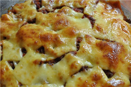 Картофельная лазанья с рубленым мясом Ингредиенты: 2 ст