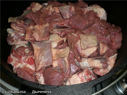 А потом раскладываем мясо - 3