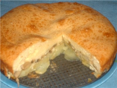 Пирог с картофелем и гибами (Рецепт alenkii )