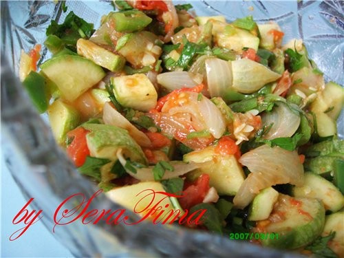 Мафкуса (печеные кабачки, помидоры