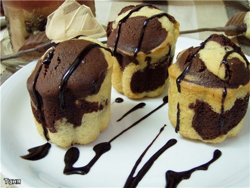 Шоколадно-ванильные кексы