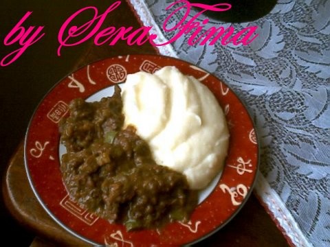 Сделала сегодня картофельное пюре с прянным мяском