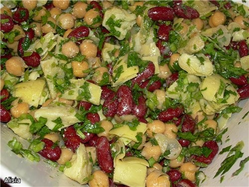 Салат с бобами и артишоками Оливковый Майонез в домашних условиях