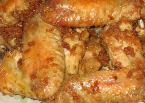 Куриные крылья в арахисовой пасте