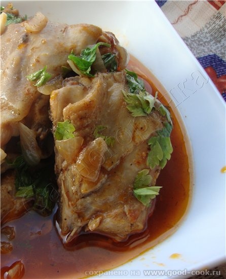 7/100 Рецепты из курицы Чахохбили из курицы кусочки курицы 2 помидора 0,5 чайной ложки острого крас...