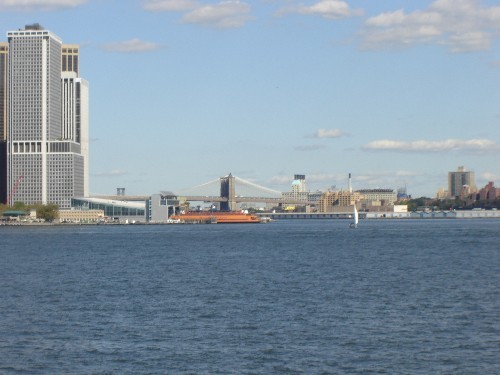 Манхэттен со стороны океана Verrazano Bridge,соединяющий Нью-Йорк и Staten Island - 4