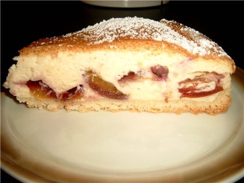 KДSEKUCHEN MIT ZWETSCHGEN или ТВОРОЖНЫЙ ПИРОГ СО СЛИВАМИ Для теста: 200 г муки 1 ч