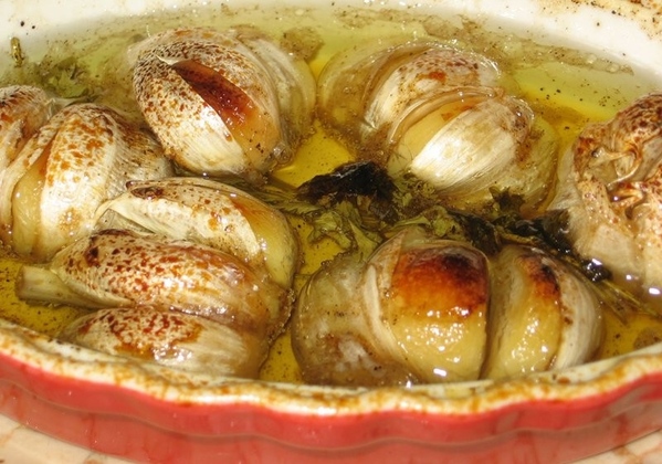 Запеченный чеснок Гарнир к жаренному мясу, курице или рыбе 40 зубчиков чеснока 1 стакан ОМ 1/2 стак... - 4