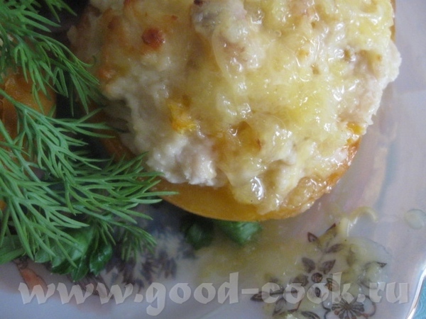НЕЖНЕЙШИЕ ЗАПЕЧЕННЫЕ ПЕРСИКИ, ФАРШИРОВАННЫЕ КУРИНЫМ МЯСОМ , ПОД ЛИМОННЫМ СОУСОМ Очень вкусное, нежн...