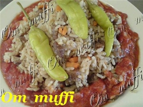 ПЛОВ С ТОМАТНЫМ СОУСОМ Рецептура: Мясо (баранина) - 1,5кг