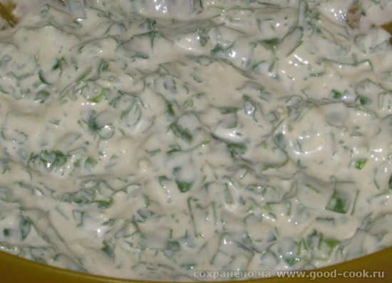 Вика, огромное спасибо за такой вкусный соус , правда я забыла сверху полить ОМ и заменила репчатый...