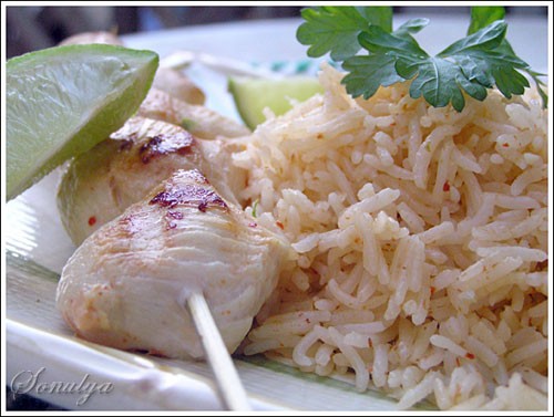 Куриные Шашлычки по Тайски с Кокосовым Рисом