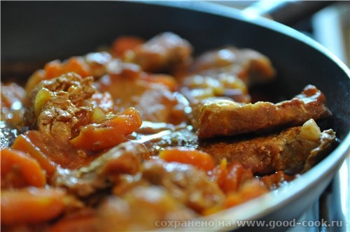 Сочная свинина с овощами Нужно: Свинина 1 кг Морковь 1 шт - 2