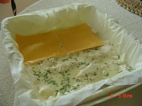 Сырный пирог с тесто фило