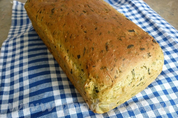 Зеленый хлеб со шпинатом Фото мое, а рецепт с кукинга в немецкой темке от Iden: "Замороженный сливо... - 2