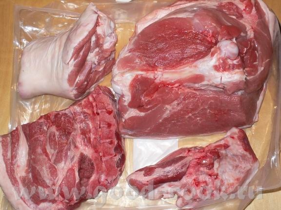 В субботу я затоварилась мясцом Вот мой улов: Рулька, кусок со спины с небольшой косточкой позвоноч...