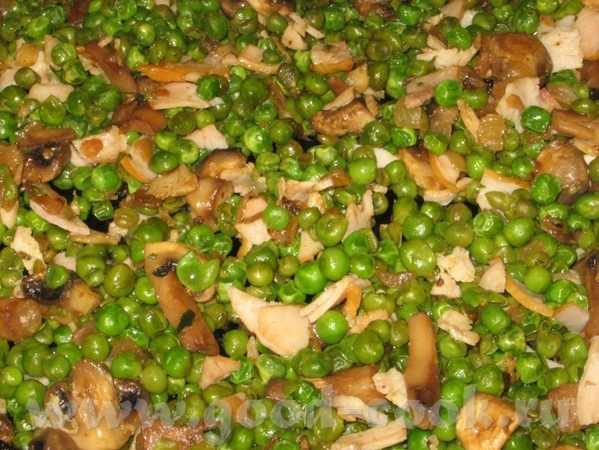 Горошек и грибы в стиле "Лайонез" (Petits pois et champignons а la Lyonaise) 400 гр свежего или зам... - 2