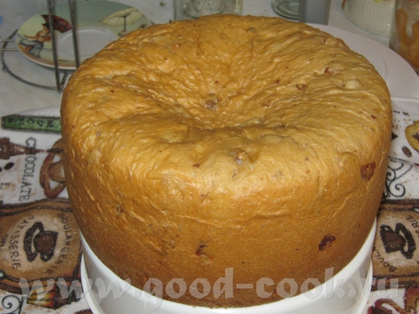 Я много изюма положила и курагу,может тяжело ему