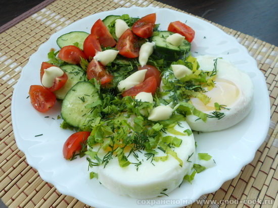яйца с салатом