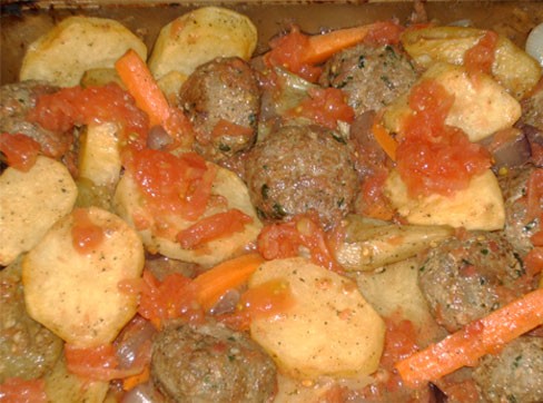 Сегодня у меня на обед Кюфта с овощами в духовке - 2