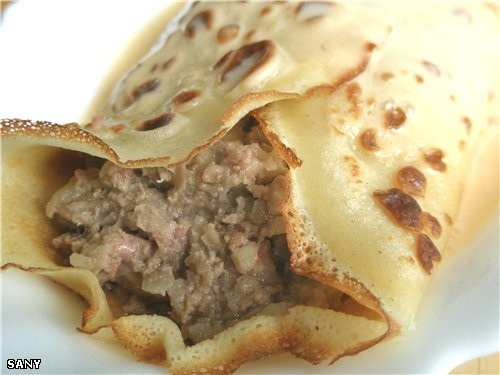 У меня сегодня легкий ужин - КРЕПСЫ С МЯСОМ