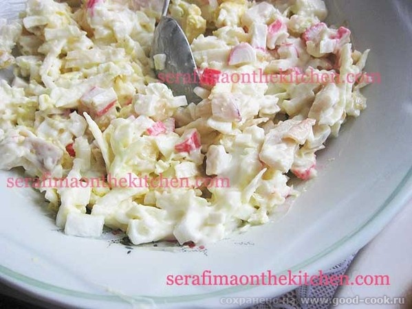 Салат с корнем сельдерея и кальмарами