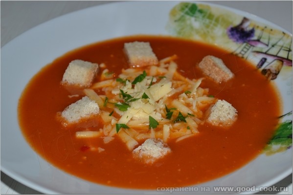 ТОМАТНЫЙ СУП С ОВОЩАМИ И СЫРОМ