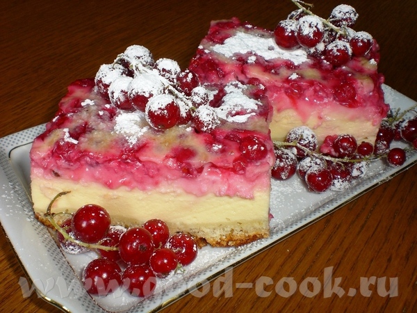 Johannisbeerkuchen Пирог с красной смородиной рецепт взят из журнала „Gute Laune“ Для противня с бо... - 2