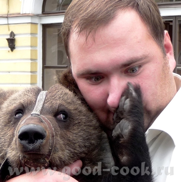 Сделали много милых фоток с мишкой, и вдруг такой момент проскочил: