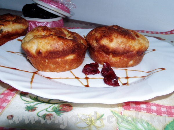 Творожные кексы с сухофруктами