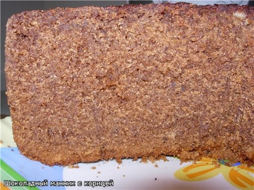 Шоколадный манник с корицей