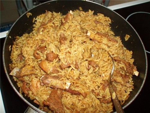 плов с бараньими ребрышками