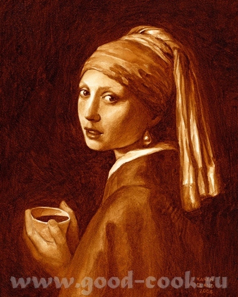 Американская художница Карен Эланд (Karen Eland) рисует копии знаменитых шедевров мировой живописи,...