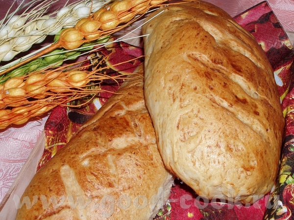 Пшеничные батоны на кукурузном отваре Опара: 1 ч