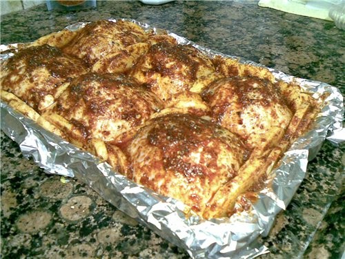 Фаршированная курочка Похоже на Мадфуне ,но более упрощенный вариант