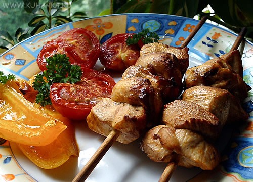 Олечка, спасибо за фарфалле с соусом из лосося и вот еще фото куриных шашлычков с овощами, которые... - 2