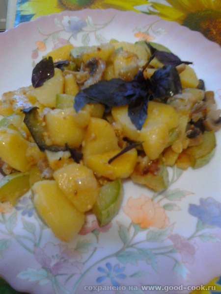 картофель с кабачком
