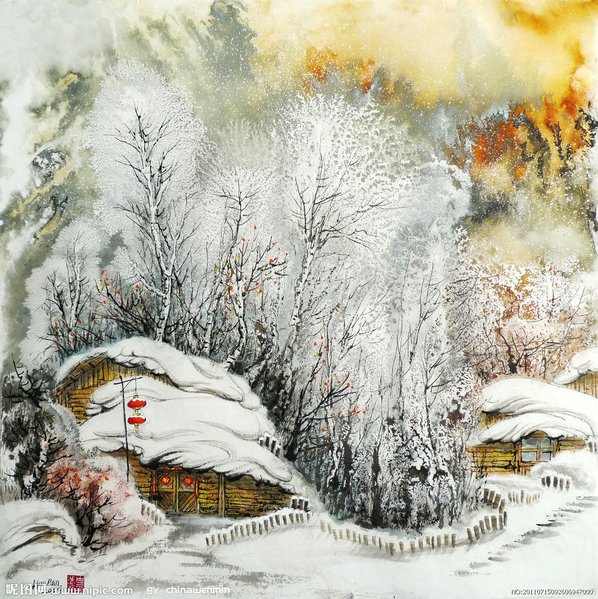 Художник BAI HAORAN Акварель