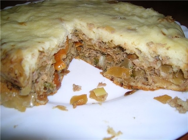Пирог "капуста+мясо+