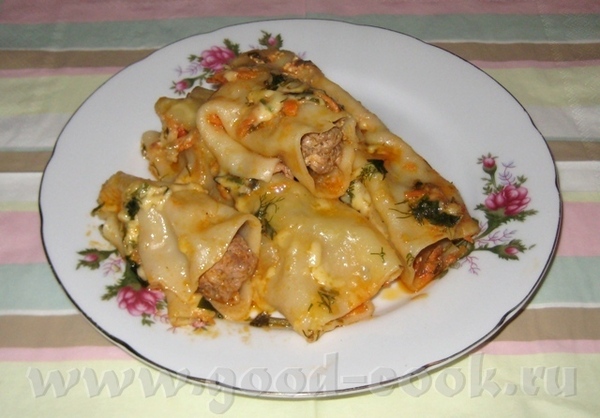Каннелони с мясной начинкой Рецепт навеян Макаронами, жареными на сковородке от Stern Пачка каннело... - 2