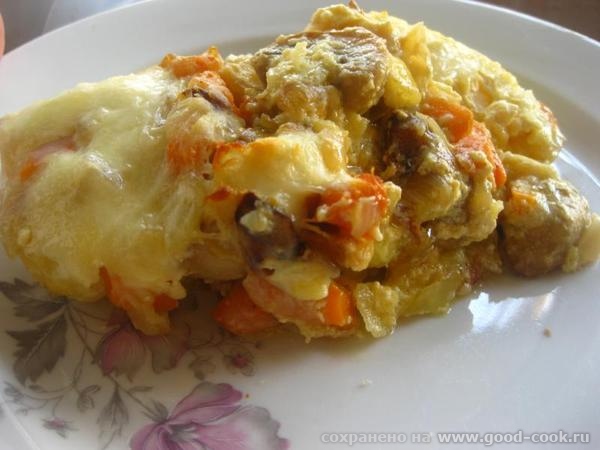 Картофельная запеканка с грибами