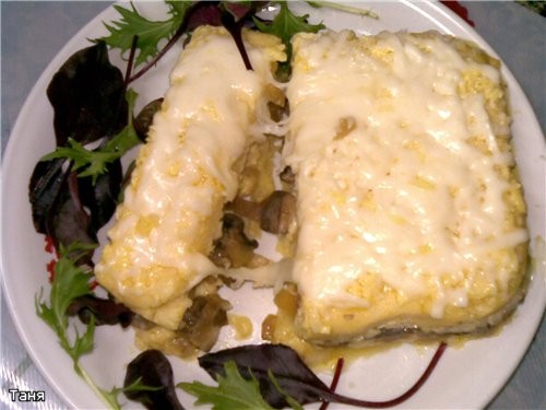 Мамалыга с сыром и грибами - 2