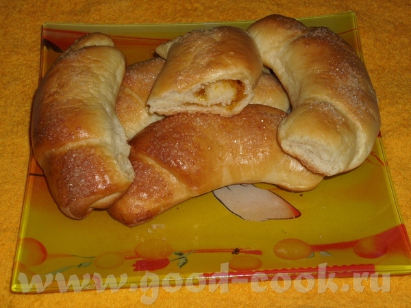 Рогалики вкусные 500г муки 20г свежих дрожжей или 2 ч