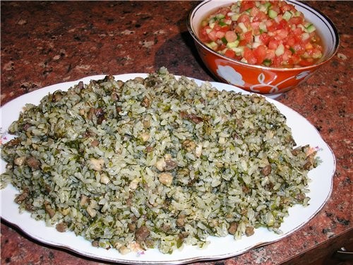 Девоньки, давно мечтала угостить вас своим любимым блюдом, пробуйте: БАХШ (бухарский зеленый плов)...