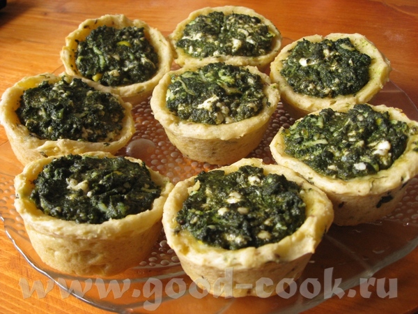 Картофельные корзиночки с фетой и шпинатом