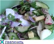 Салат из редьки и огурцов